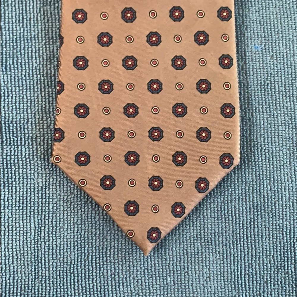Silk beige/grey tie